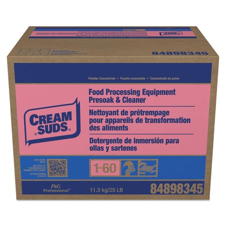 CREAM SUDS Manual Pot and Pan Detergent with Phosphate, Baby Powder Scent, Powder, 25 lb Box 02100